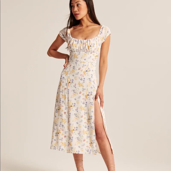Abercrombie & Fitch Dresses & Skirts - A&f cap sleeve scoop neck midi dress XXS